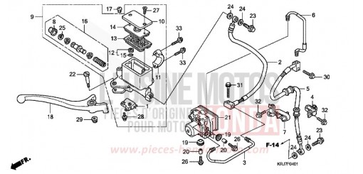 MAITRE-CYLINDRE FREIN AV. (FES125A) (FES150A) FES125AA de 2010